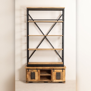 ตู้หนังสือวานดาน่า เทอร์รา รุ่นเรเดียนท์พร้อมบันได ทำจากไม้มะม่วง - Product Image 2