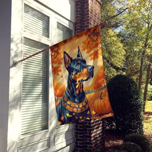 Doberman Pinscher Fall Decorativo Yard Banner Gran Porche Manga Poste Casa Colgante de pared Multicolor Poliéster Tamaño DE LA CASA Obra de arte - Product Image 2