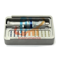 Kit chirurgical professionnel réutilisable pour implants dentaires, comprenant des forets en titane massif et une membrane de régénération osseuse GBR (Guided Bone Regeneration)