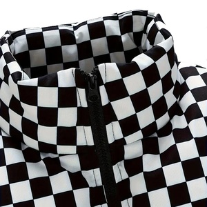 Veste matelassée noire et blanche pour homme, col montant, fermeture éclair, coupe-vent, épaisse, pour l'hiver - Product Image 2