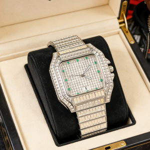 Reloj de Diamantes de Lujo para Hombre, Estilo Hip Hop, Brillante, con Incrustaciones de Diamantes, Reloj de Pulsera de Moda con Esfera Cuadrada, Relojes de Cuarzo, Reloj Impermeable - Product Image 3