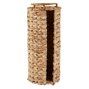 Panier porte-papier toilette en jacinthe d'eau naturelle fait main avec couvercle, bac de rangement en osier pour la décoration de la salle de bain - Product Image 3