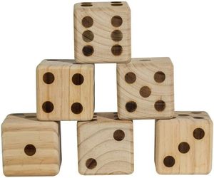 Bloque de Madera Grande con Logotipo Personalizado en Color y Puntos Perforados para Juegos Educativos Divertidos en el Patio, Dados de Madera Gigantes - Product Image 1