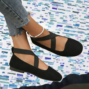 Zapatillas de Ballet para Mujer, Parte Superior de Satén, Forro de Algodón, Suela de Goma, Tacón Plano, para Práctica de Danza, con Logotipo Personalizado - Product Image 5