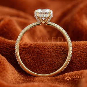 Anillo de Moissanita con Corte Redondo Chapado en Oro de 14K, Elegante Anillo de Compromiso y Promesa para Mujer, Joyería para Uso Diario, Regalo, Diseño Clásico, Nuevo - Product Image 3