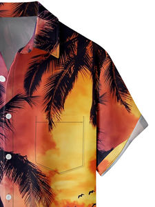 เสื้อฮาวายผ้าคอตตอนผสมโพลีเอสเตอร์ ระบายอากาศได้ดี เหมาะสำหรับชายหาดและกิจกรรมกลางแจ้ง เสื้อยืดฤดูร้อนสำหรับผู้ชาย - Product Image 3