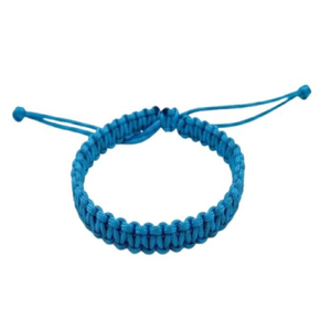 สายรัดข้อมือถักเชือกฝ้ายสีน้ำเงินแบบปรับได้ สไตล์มิตรภาพ ลายไทย  แบบมวยไทย - Product Image 3