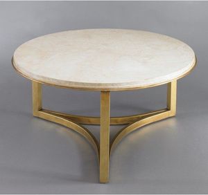 Modern Industrial & Vintage Living Room Furniture <b>Iron</b> Metal Gold Hot Selling Coffee <b>Table</b> with Marble Top - Product Image 1