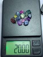 Saphir naturel multicolore brut, origine Inde, haute qualité, certifié, 20 carats, pierres lâches, Zubeda Gems Fracture