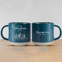 Mug en céramique pour café EffiPrint, gravé recto-verso, avec texte et motif personnalisés, pour cadeaux de couple