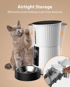 4L Automatic <b>Cat</b> <b>Feeder</b> with Programmable <b>Timer</b> and Portion Control for <b>Cats</b> and Dogs - Product Image 5