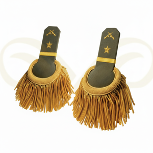 Epaulettes Ajustables con Flecos de Hilo Dorado y Verde Personalizados para Equipos de Defensa Personal y Uniformes Ceremoniales - Product Image 3