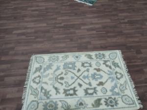 Tapis abstrait Oushak vert pastel, noué à la main, en laine, fait main, traditionnel, vintage, décoratif, pour salon, 1 pièce - Product Image 6