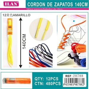 Laccio per Scarpe Ilan 140 Cm Giallo per Sneakers - Product Image 3