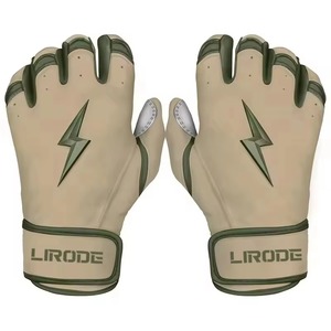 High Quality Genuine Leather Professional <b>Baseball</b>/Softball Batting Glove Eco-Friendly Hook Loop Closure <b>Baseball</b> Batting Gloves - Product Image 6