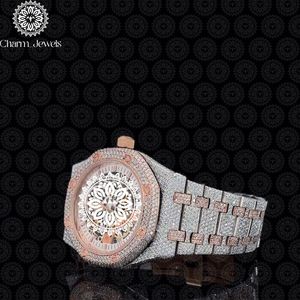 Montre mécanique de luxe pour homme Charm_Jewels en acier inoxydable, cadran analogique 40 mm, verre, date automatique, boîtier carré, résistance à l'eau 10 bars - Product Image 2
