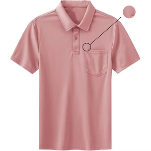 Polo de golf personnalisé en polyester et coton, respirant, à manches courtes, coupe classique avec poche avant, design personnalisé - Product Image 2