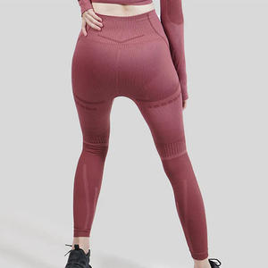 Leggings Deportivos Personalizados para Mujer, Cintura Alta Elástica, Pantalones de Yoga Sin Costuras para Gimnasio, Secado Rápido y Elasticidad en Cuatro Direcciones - Product Image 4