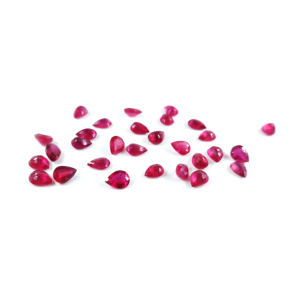 Rubis naturels de Bangkok, formes poire calibrées 6x8mm, pierres précieuses de rubis naturelles facettées en vrac pour la fabrication de bijoux, prêtes à l'emploi - Product Image 3