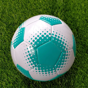 Custom Size 5 Machine Stitched Soccer Ball Teal Green Training Football Durable PVC Promotion Match Ball For Kids Adults - Product Image 5