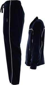 Men's <b>Velour</b> <b>Tracksuit</b> with Zippered Pockets 2 in 1 Design Drawstring Closure Midweight Thickness-Winter - Product Image 5