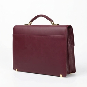 Hiend Industries HI-1174 Custom Logo Genuine Leather <b>15</b> Inch <b>Laptop</b> Briefcase Detachable Soft Business Travel Office <b>Bag</b> Large - Product Image 3