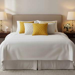 SOGA Ensemble de 6 housses de coussin en tricot diamanté de 45 cm, couleur crème et jaune soleil - Product Image 4