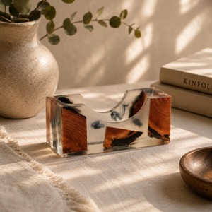 Handmade Art Deco Epoxy Resin Wood <b>Coaster</b> Set Holder Natural Wood Slice <b>Drink</b> <b>Coasters</b> Wedding Luxury Table Decoration Gift - Product Image 1