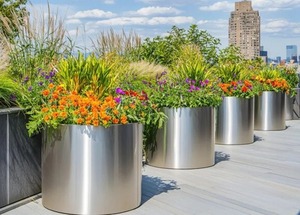 Macetas Grandes Ligeras y Ecológicas con Recubrimiento de Polvo de Hierro para Paisajismo Residencial y Comercial, Venta al Por Mayor - Product Image 1