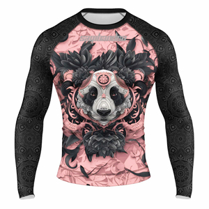 Camiseta Deportiva Ajustada para Hombre Sagilanden, Diseño de Panda Amarillo y Negro, Ligera, Elástica, de Secado Rápido, en Poliéster - Product Image 3