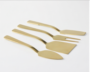 Gold Polished Finished Stainless Steel <b>Cheese</b> <b>Knives</b> <b>Set</b> Dishwasher Safe Ideal For Restaurant Hotel Events And Resort - Product Image 1