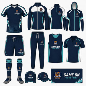 High Quality Customized Soccer Wear Football Uniform Kit <b>Polyester</b> Jersey Pants <b>Shorts</b> Hats Socks Unisex All Seasons - Product Image 1