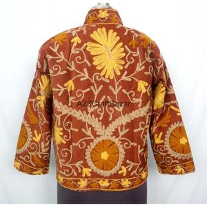 Veste en cotisse brodée écologique pour femmes, séchage rapide, respirante, doublure en coton, manches longues - Product Image 5