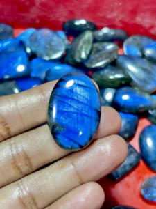 หินอัญมณี100% ลาบราดอไรต์สีฟ้าธรรมชาติเกรด AAA อัญมณีทรงหลวมขนาดต่างๆสำหรับการรักษาเครื่องประดับ - Product Image 3