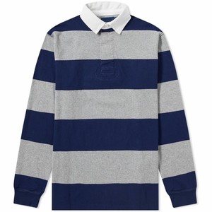 Camiseta de Rugby de Manga Larga, 100% Algodón, Transpirable, con Rayas, Tejido de Punto, Diseño Personalizado, Secado Rápido, Cuello Polo - Product Image 5