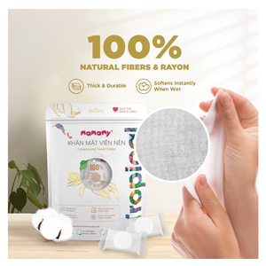 ผ้าเช็ดหน้าอัดเม็ด Mamamy Tropical รักษ์โลก ทำจากเส้นใยธรรมชาติ 100% ย่อยสลายได้ ใช้แล้วทิ้ง สำหรับดูแลผิว - Product Image 5