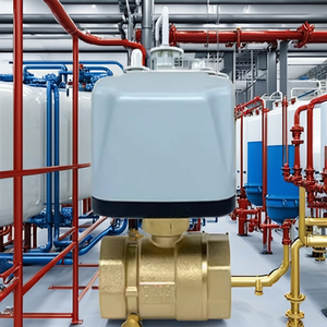 Vanne à boisseau sphérique électrique motorisée en acier inoxydable étanche IP65 C Way 1/2" 3/4" 1" 2" 220V 12V 24V 3 fils 2 points de commande - Product Image 5