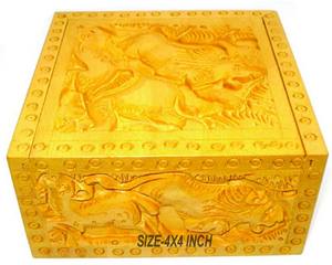 Boîte à monnaie en bois écologique artisanale avec couvercle, conteneur de rangement décoratif en bois massif de qualité supérieure, décoration élégante pour la maison, à fixer au mur - Product Image 3