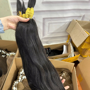 Cabello Humano Virgen Sin Procesar, Suave y Sedoso, Color Natural Negro Marrón, Cabello Crudo de Vietnam - Product Image 1