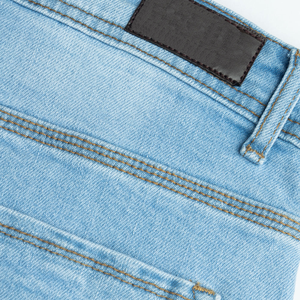 Custom <b>Men's</b> Light Wash Straight Leg <b>Jeans</b>, Whisker Detail Denim <b>Jeans</b> Regular Fit, OEM Wholesale Manufacturer - Product Image 4