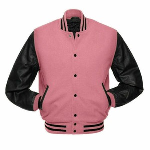 College Varsity Jackets Wholesale Zipper Closure <b>Men</b> Lather Letterman Wool Custom Jacket Geometric Stand Collar Hooded - Product Image 6