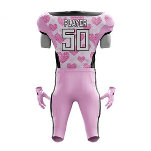Nouveaux ensembles d'uniformes de football américain de haute qualité, logo personnalisé imprimé, grande taille, col en V, séchage rapide, pour hommes - Product Image 2