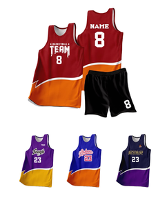 Uniforme de Baloncesto Personalizado al por Mayor, Impresión Digital, Secado Rápido, Transpirable, 100% Poliéster, Sin Mangas - Product Image 2