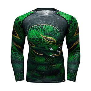 Chemises de compression MMA à manches longues avec logo personnalisé, protection UV UPF50+, sublimation polyester/nylon, unisexe, vente en gros - Product Image 2