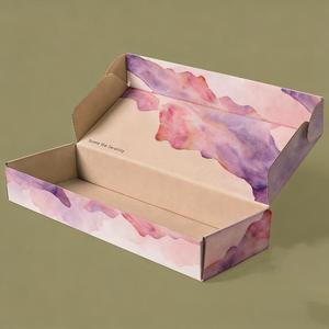 Boxit.pk Custom Square Kraft Corrugated Gift Mailer Box with Spot UV, <b>Matt</b> Lamination & 4C Printing Recycled Packaging - Product Image 4