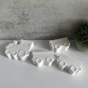 Locomotive Locomotive Candlestick Candlestick Gypsum <b>Resin</b> Silicone Mold - Product Image 4
