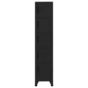 Armoire de rangement rectangulaire haute en acier noir - Product Image 2
