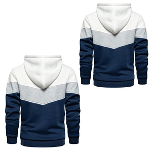 Sudadera con Capucha de Forro Polar para Hombre, de Lujo y Calidad, Impermeable, Color Sólido, Corte Regular Informal, Diseño con Bolsillo Rojo de Algodón, para Invierno - Product Image 2