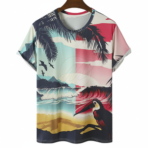 T-shirt en coton de haute qualité pour hommes, doux, confortable, léger, impression personnalisée, respirant, décontracté, mode premium - Product Image 1