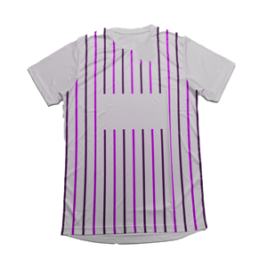 เสื้อยืดคอกลมแขนสั้นผู้ชาย ลายทาง ผ้าถัก แห้งเร็ว ทรงปกติ สไตล์ลำลอง โพลีเอสเตอร์ 100% - Product Image 5